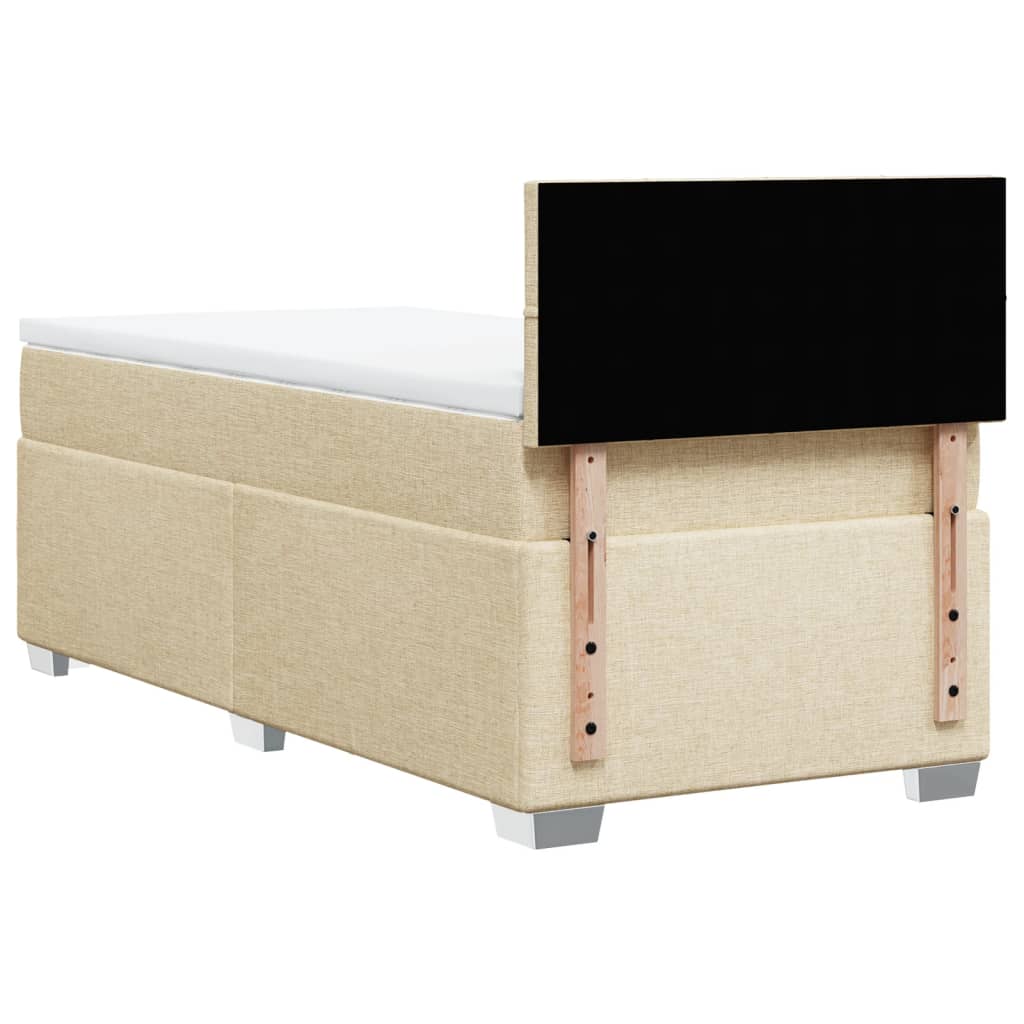 Boxspringbett Mit Matratze Stoff Creme