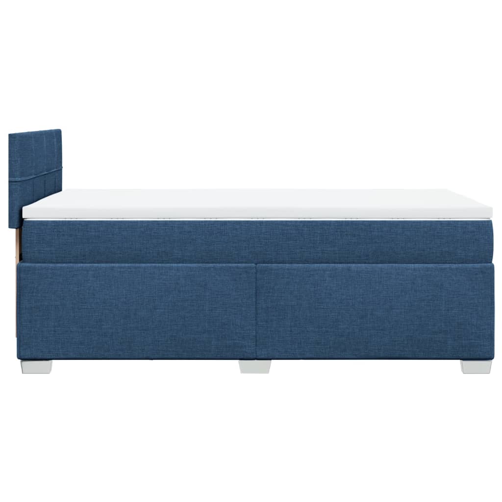 Boxspringbett Mit Matratze Stoff Blau