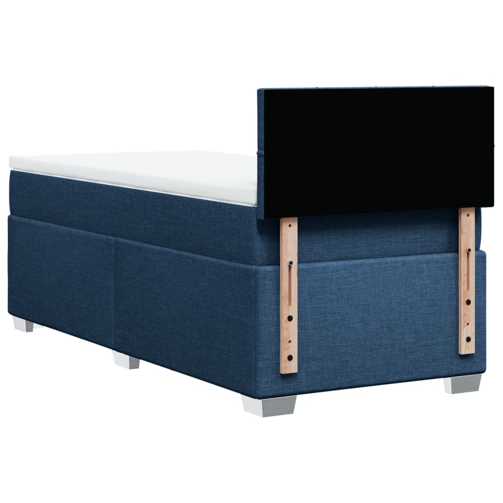 Boxspringbett Mit Matratze Stoff Blau