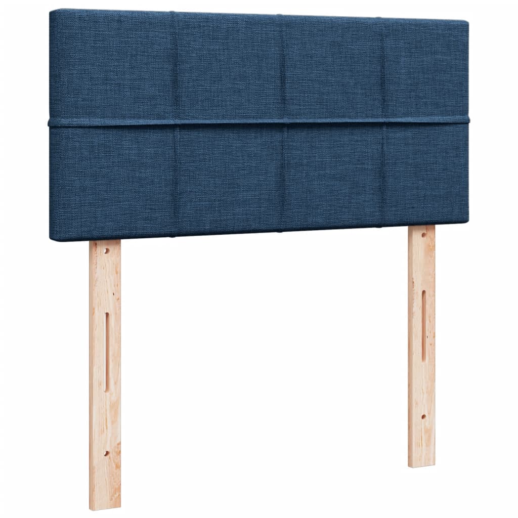 Boxspringbett Mit Matratze Stoff Blau