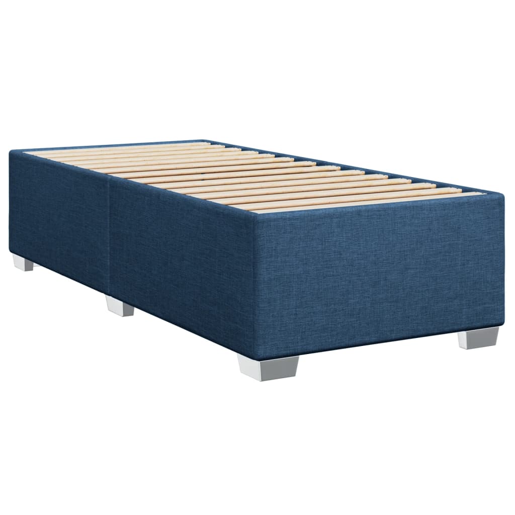 Boxspringbett Mit Matratze Stoff Blau