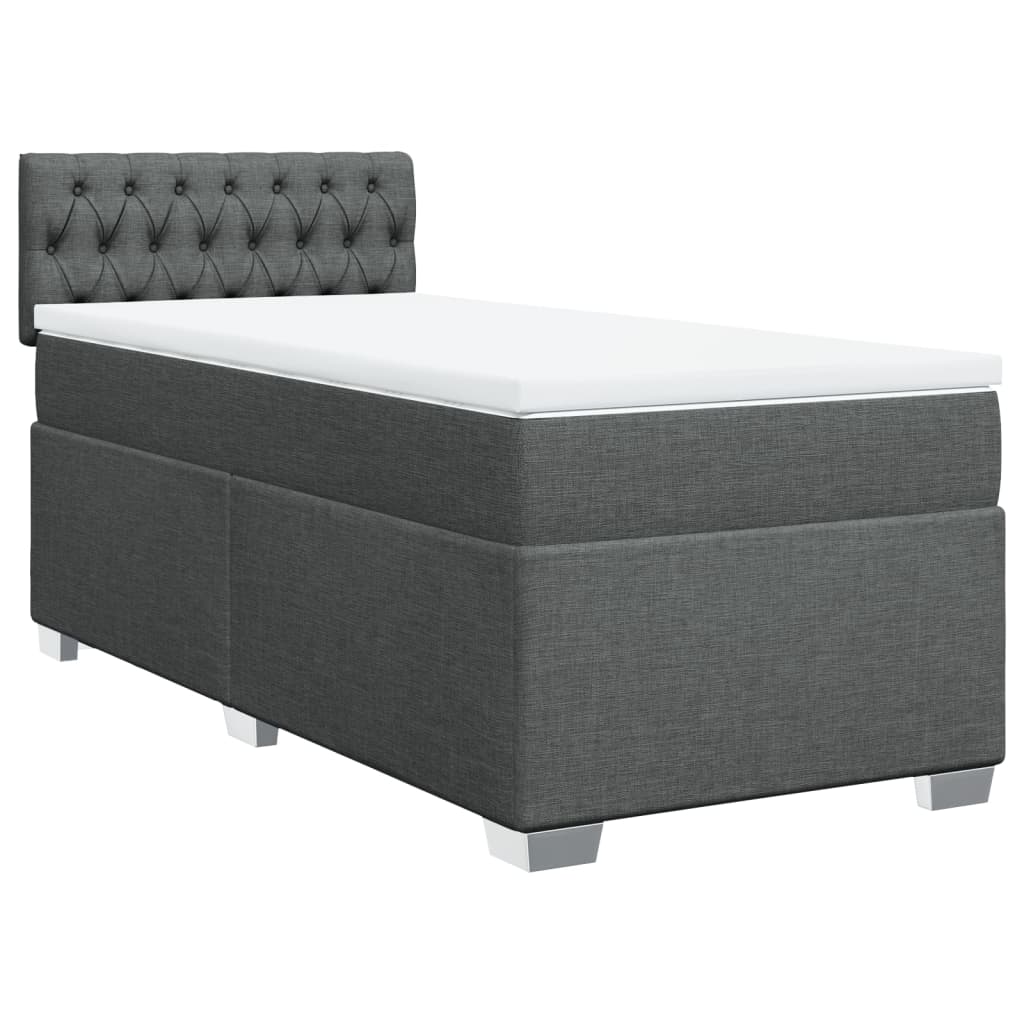 Boxspringbett Mit Matratze Stoff Dunkelgrau