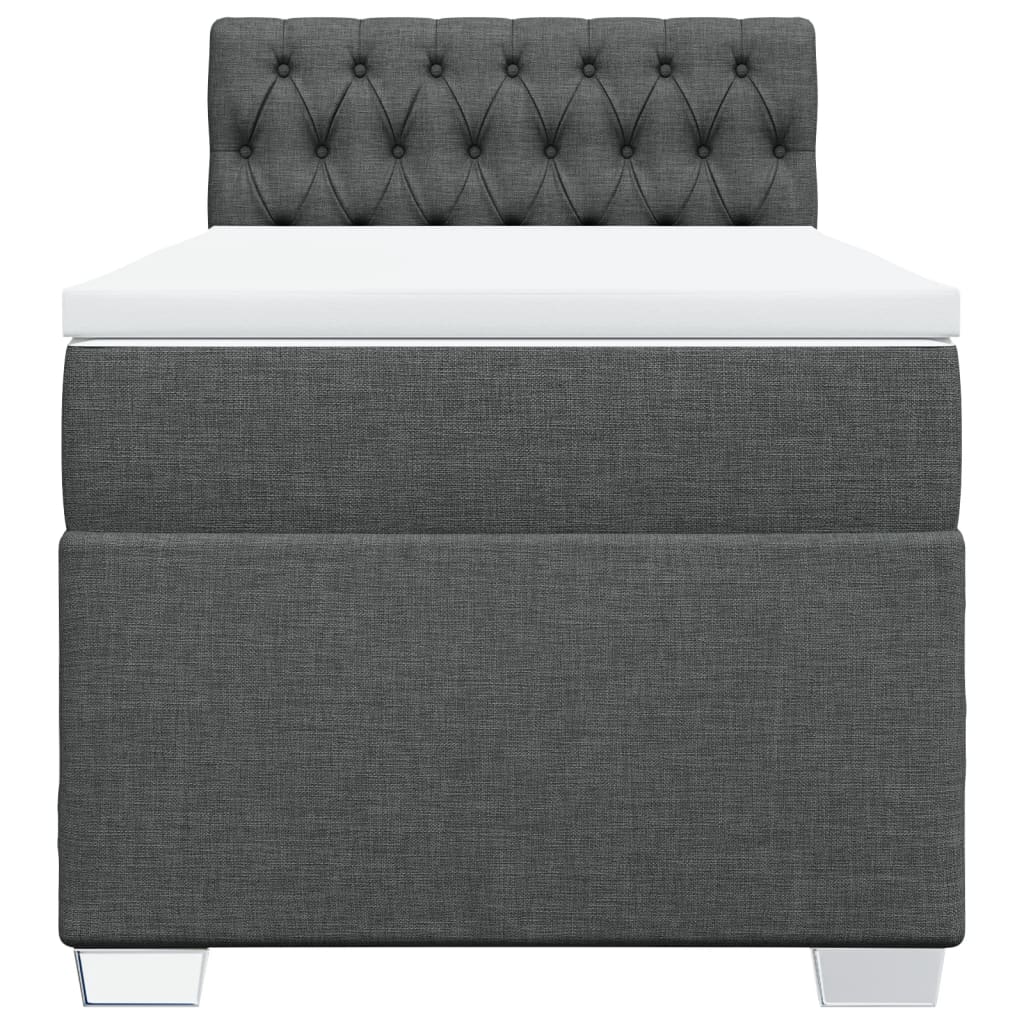 Boxspringbett Mit Matratze Stoff Dunkelgrau