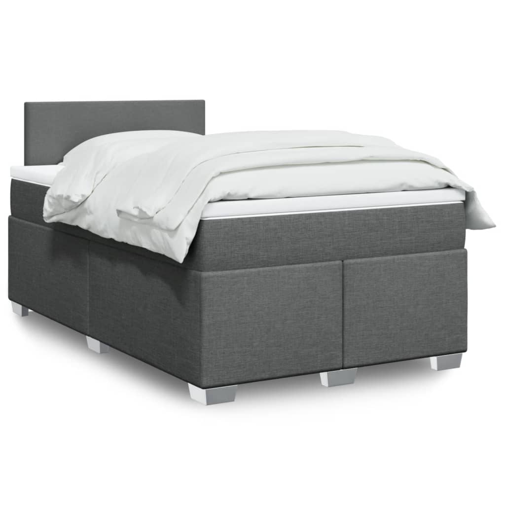 Boxspringbett Mit Matratze Stoff Dunkelgrau