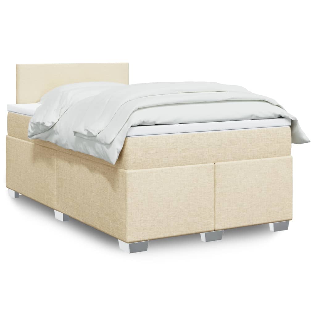 Boxspringbett Mit Matratze Stoff Creme