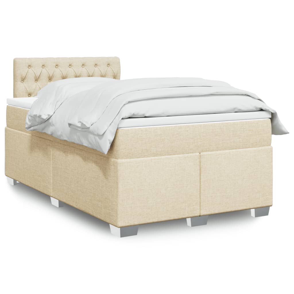 Boxspringbett Mit Matratze Stoff Creme