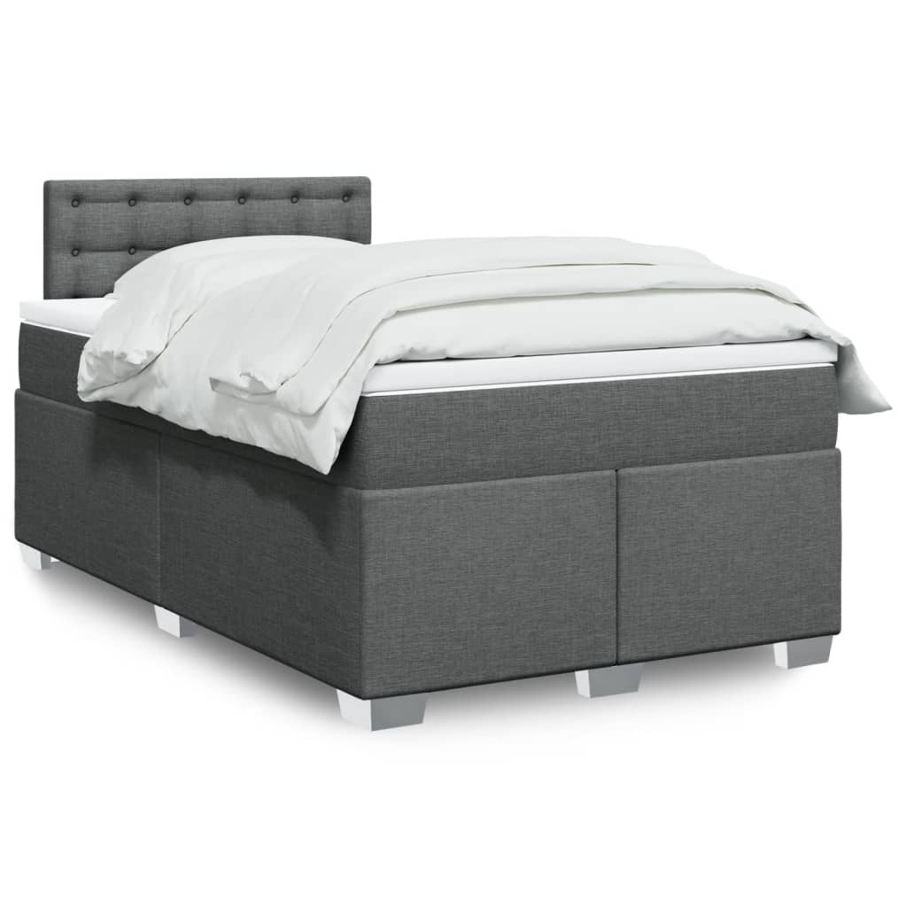 Boxspringbett Mit Matratze Stoff Dunkelgrau