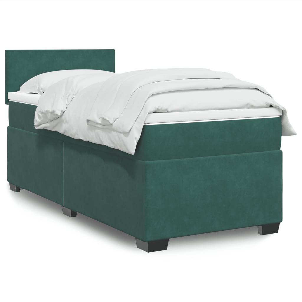 Boxspringbett Mit Matratze Samt Dunkelgrün