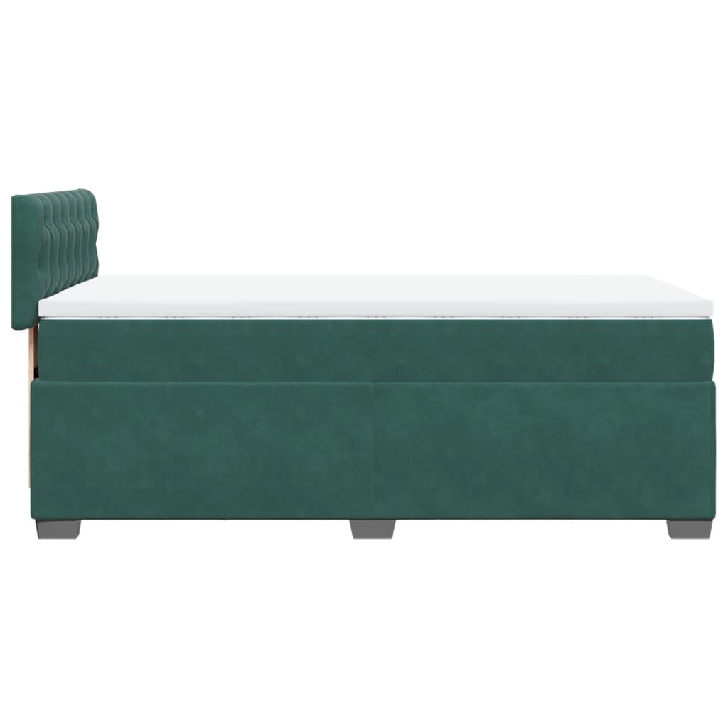 Boxspringbett Mit Matratze Samt Dunkelgrün