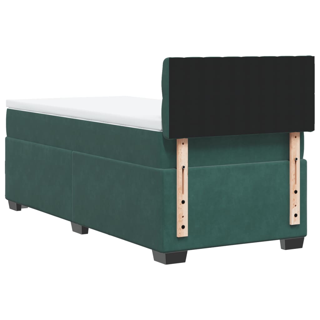 Boxspringbett Mit Matratze Samt Dunkelgrün