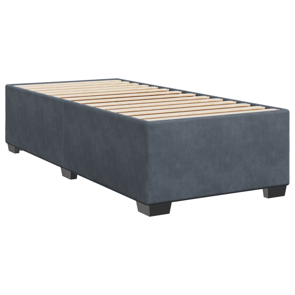 Boxspringbett Mit Matratze Samt Dunkelgrau