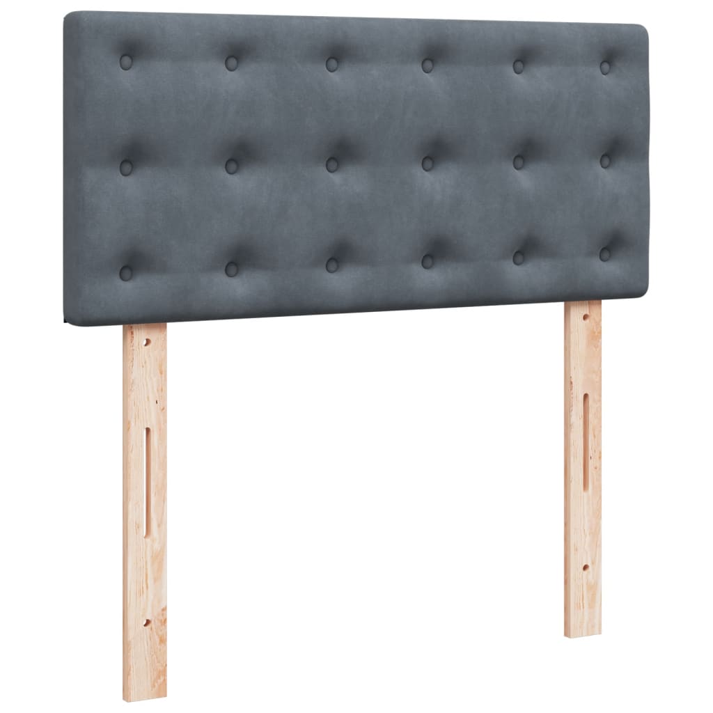Boxspringbett Mit Matratze Samt Dunkelgrau