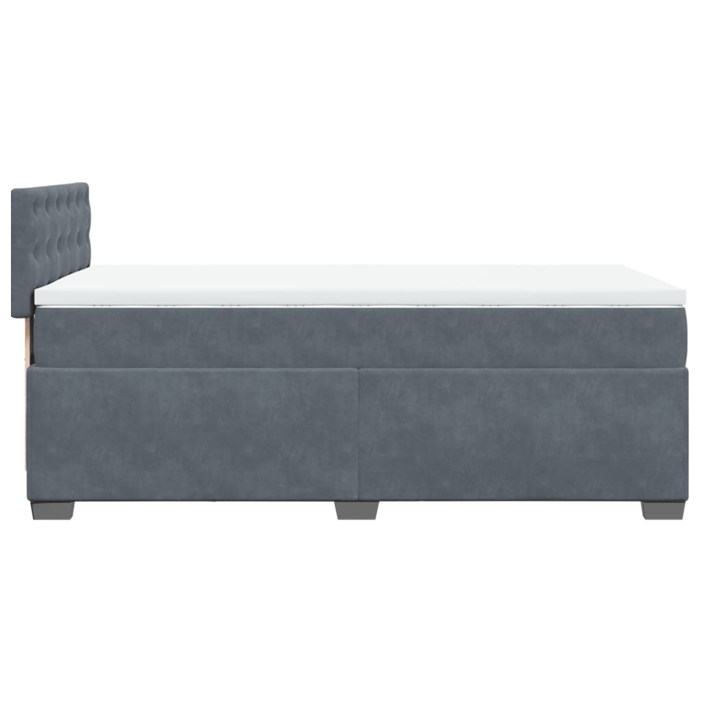 Boxspringbett Mit Matratze Samt Dunkelgrau
