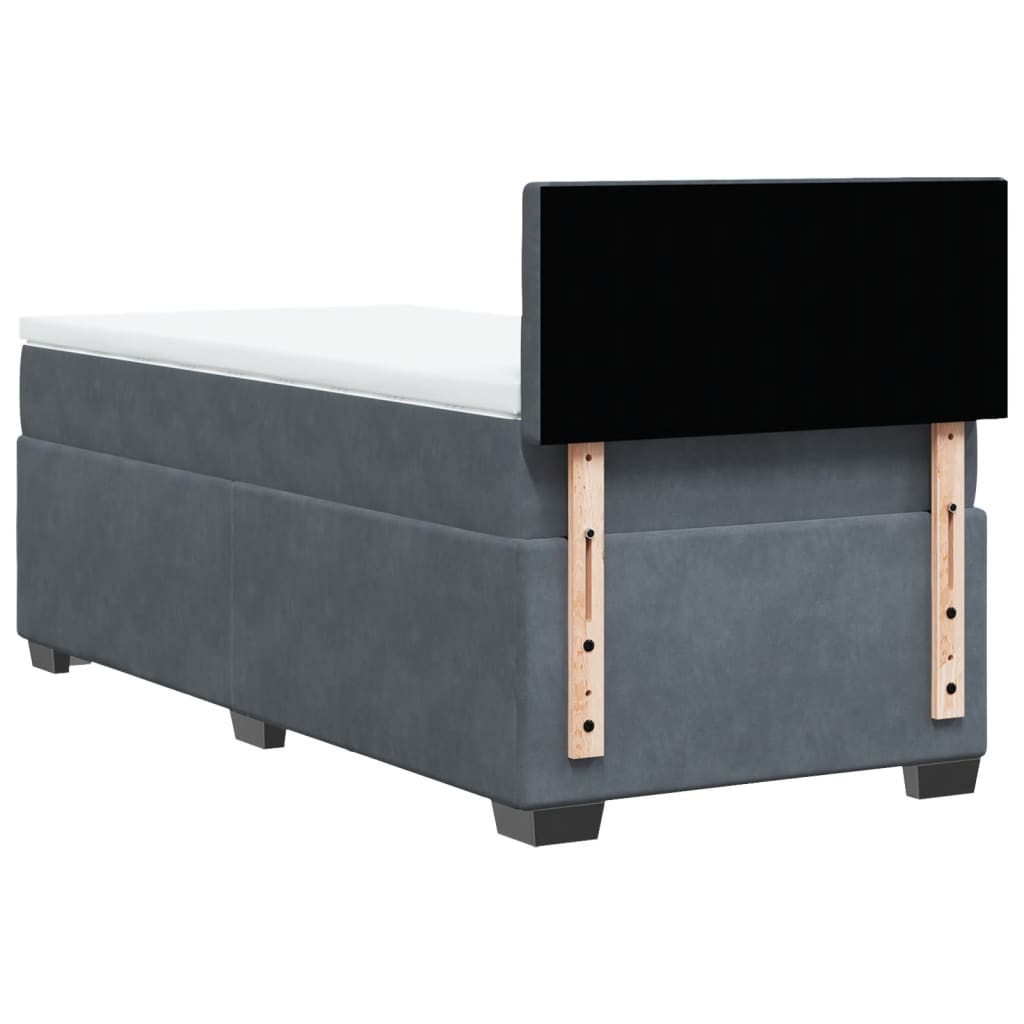 Boxspringbett Mit Matratze Samt Dunkelgrau
