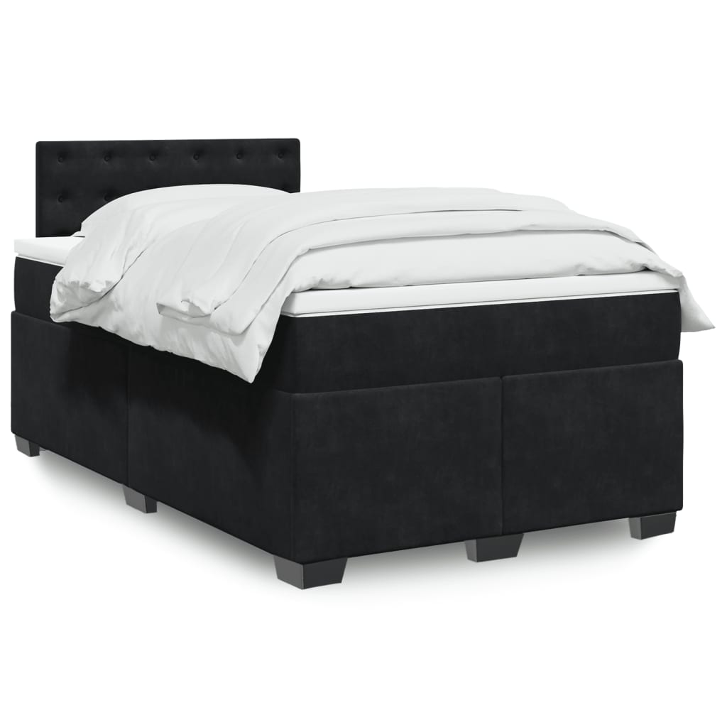 Boxspringbett Mit Matratze Samt Schwarz