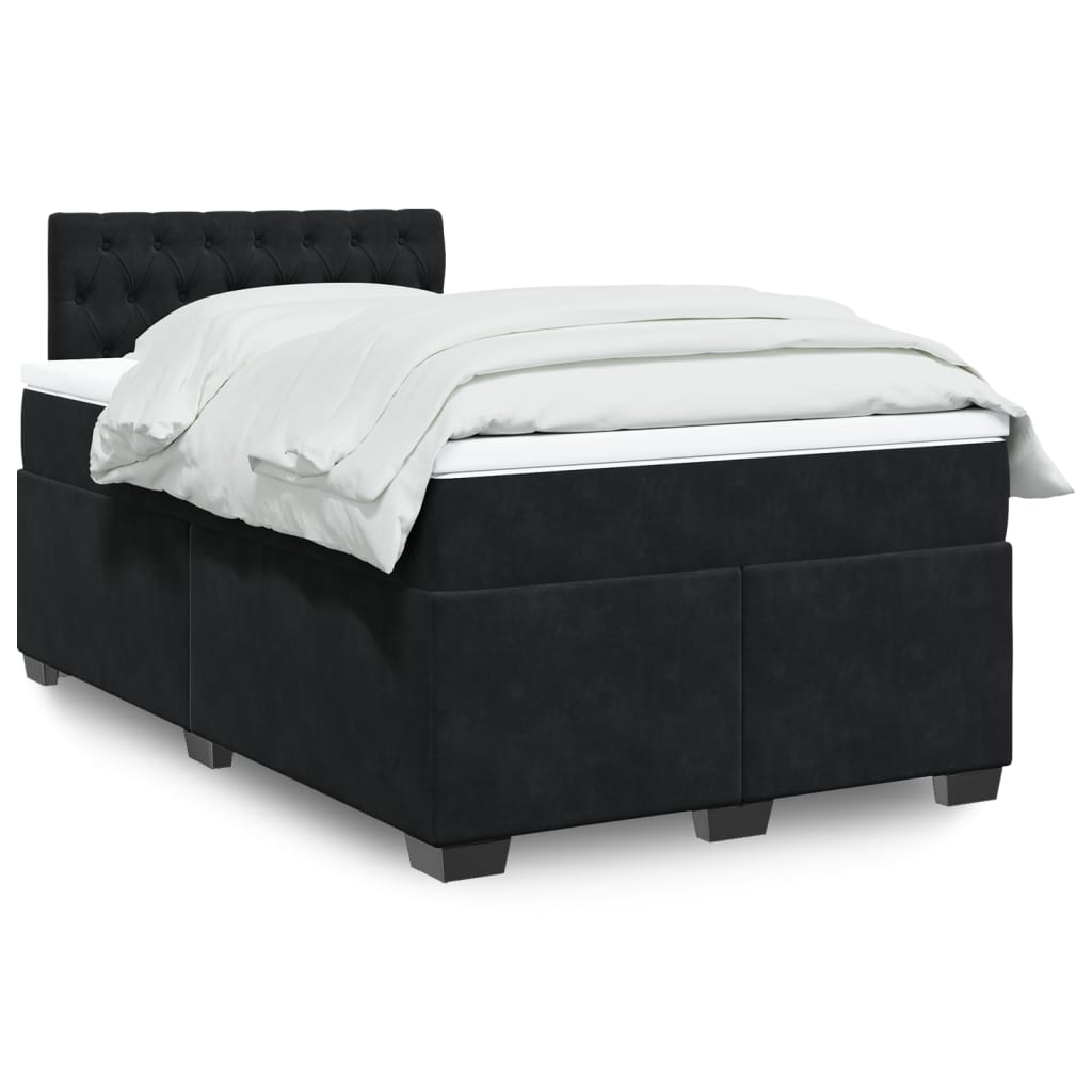 Boxspringbett Mit Matratze Samt Schwarz