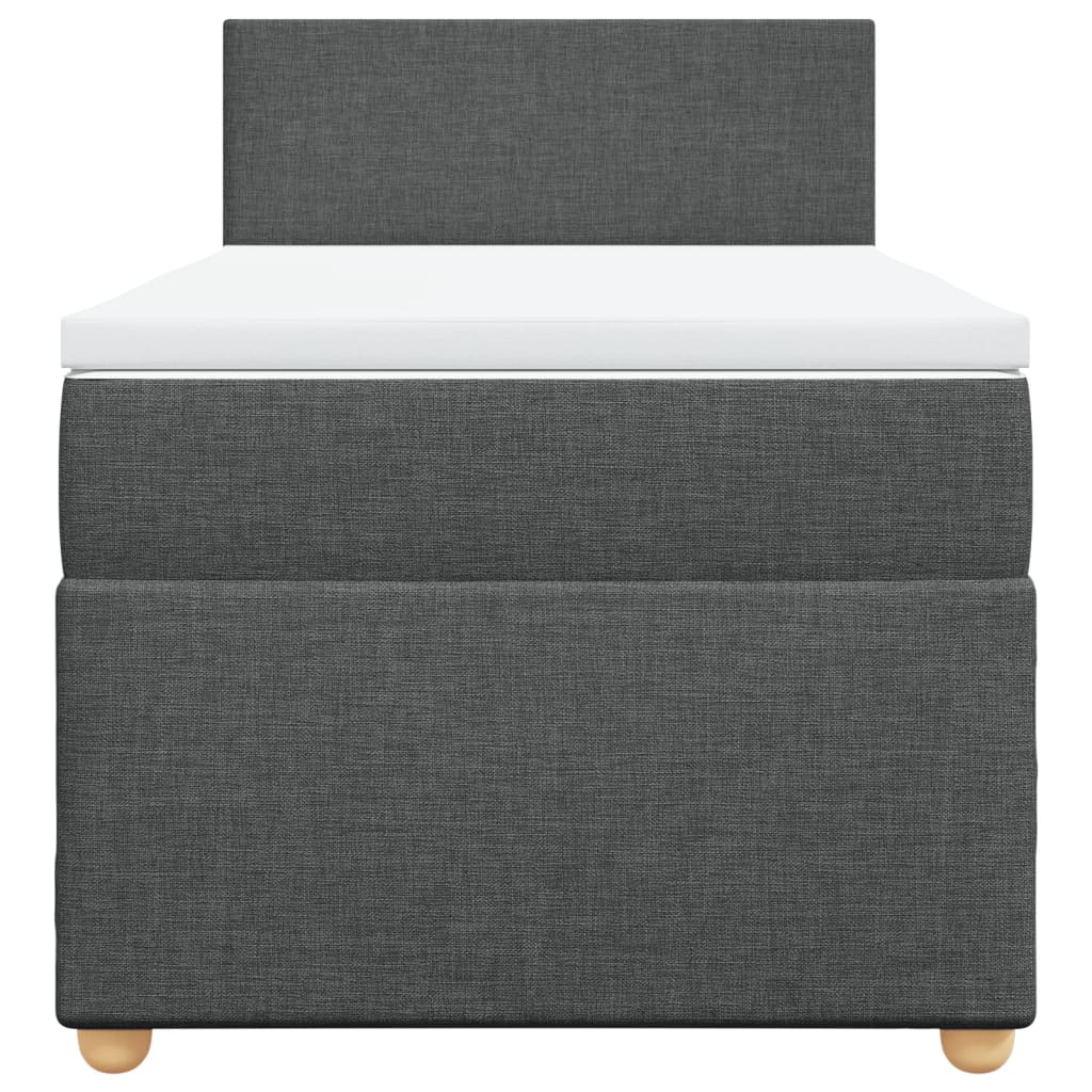 Boxspringbett Mit Matratze Stoff Dunkelgrau