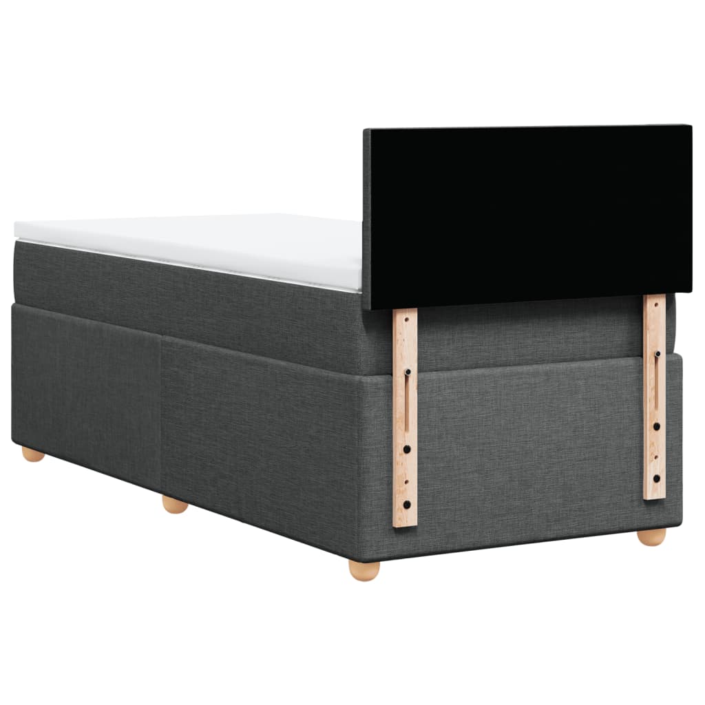 Boxspringbett Mit Matratze Stoff Dunkelgrau