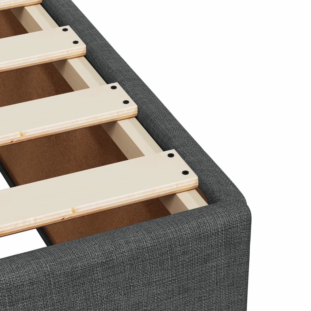 Boxspringbett Mit Matratze Stoff Dunkelgrau