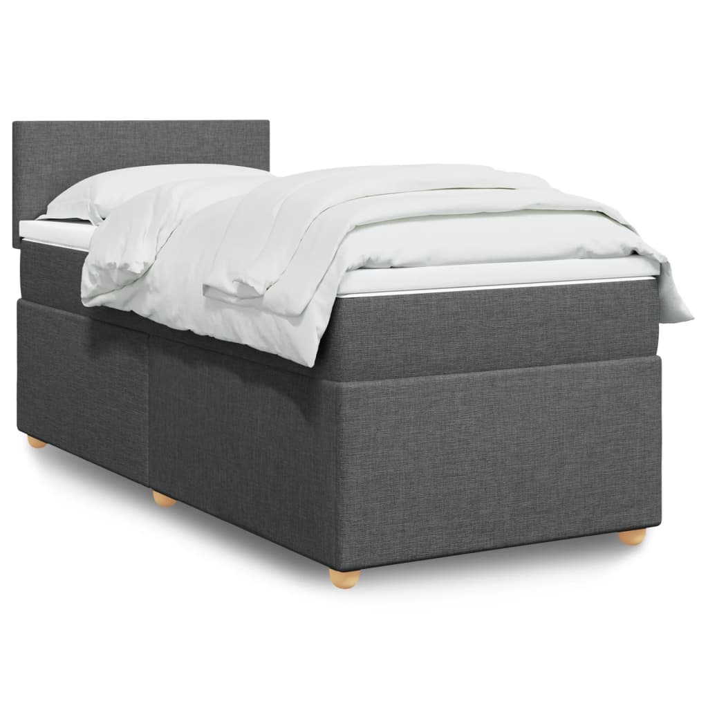 Boxspringbett Mit Matratze Stoff Dunkelgrau