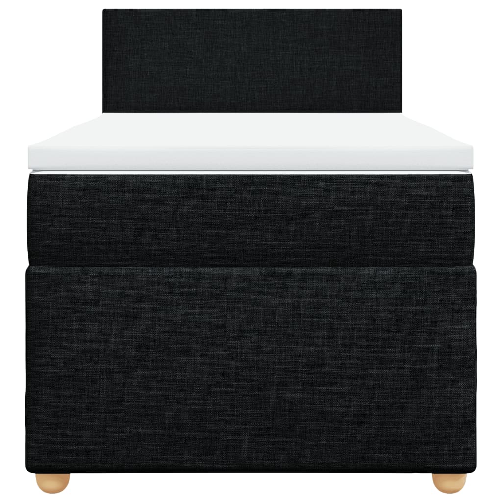 Boxspringbett Mit Matratze Stoff Schwarz