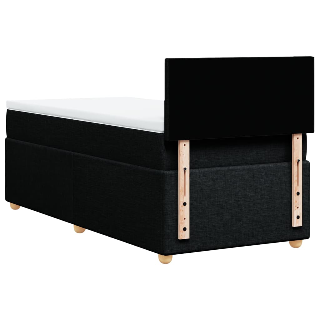 Boxspringbett Mit Matratze Stoff Schwarz