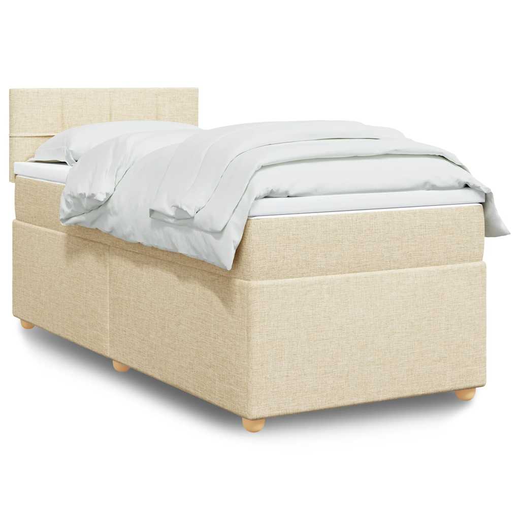 Boxspringbett Mit Matratze Stoff Creme