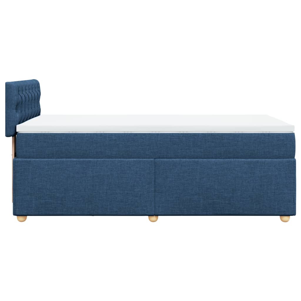 Boxspringbett Mit Matratze Stoff Blau