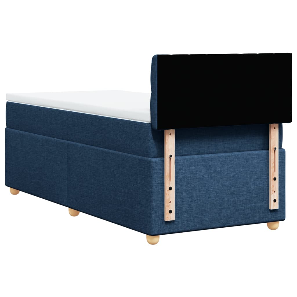 Boxspringbett Mit Matratze Stoff Blau