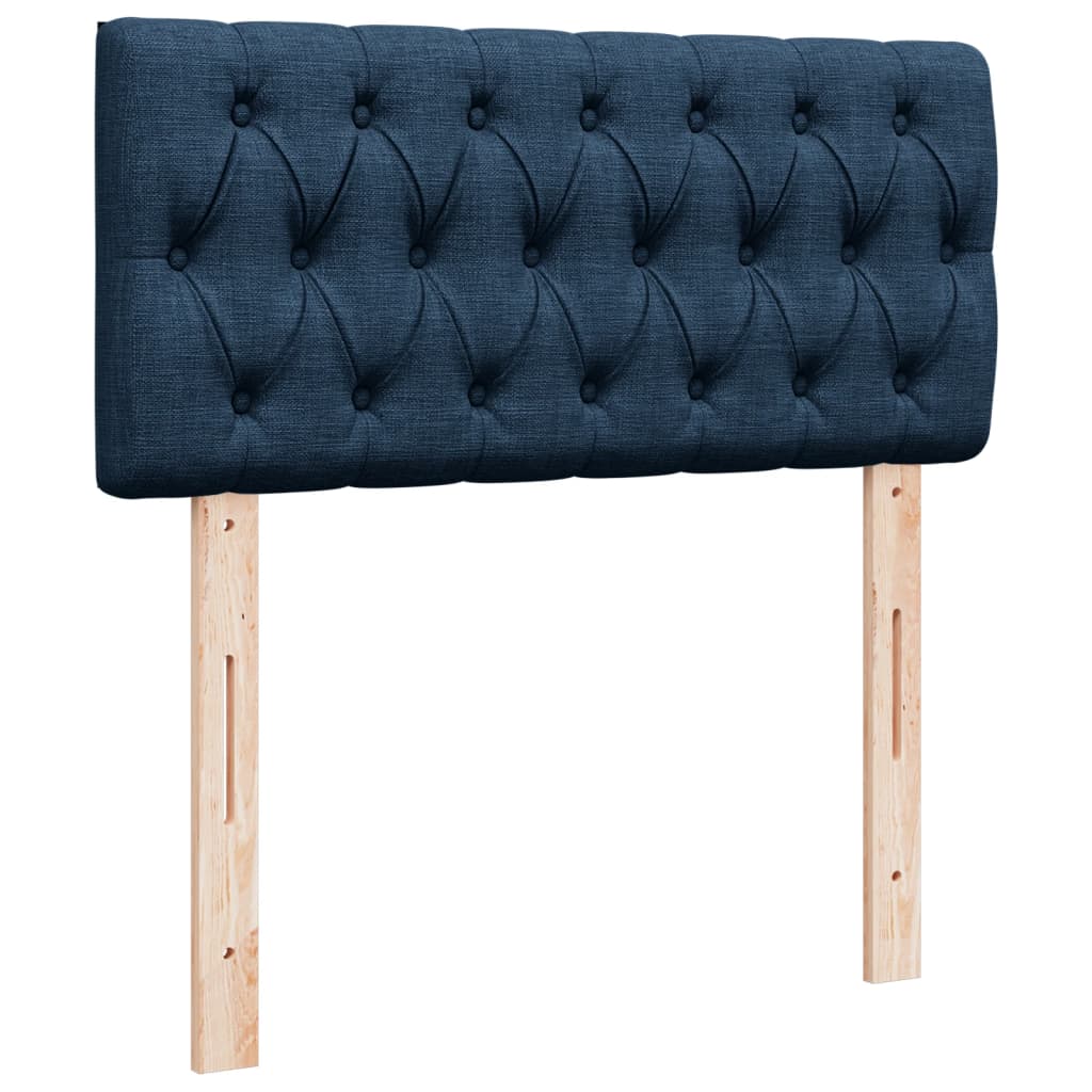 Boxspringbett Mit Matratze Stoff Blau