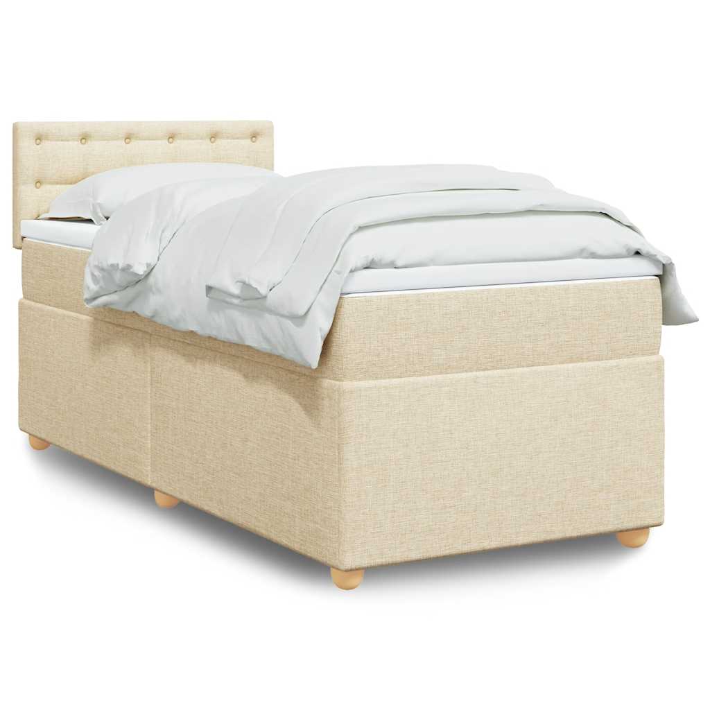 Boxspringbett Mit Matratze Stoff Creme