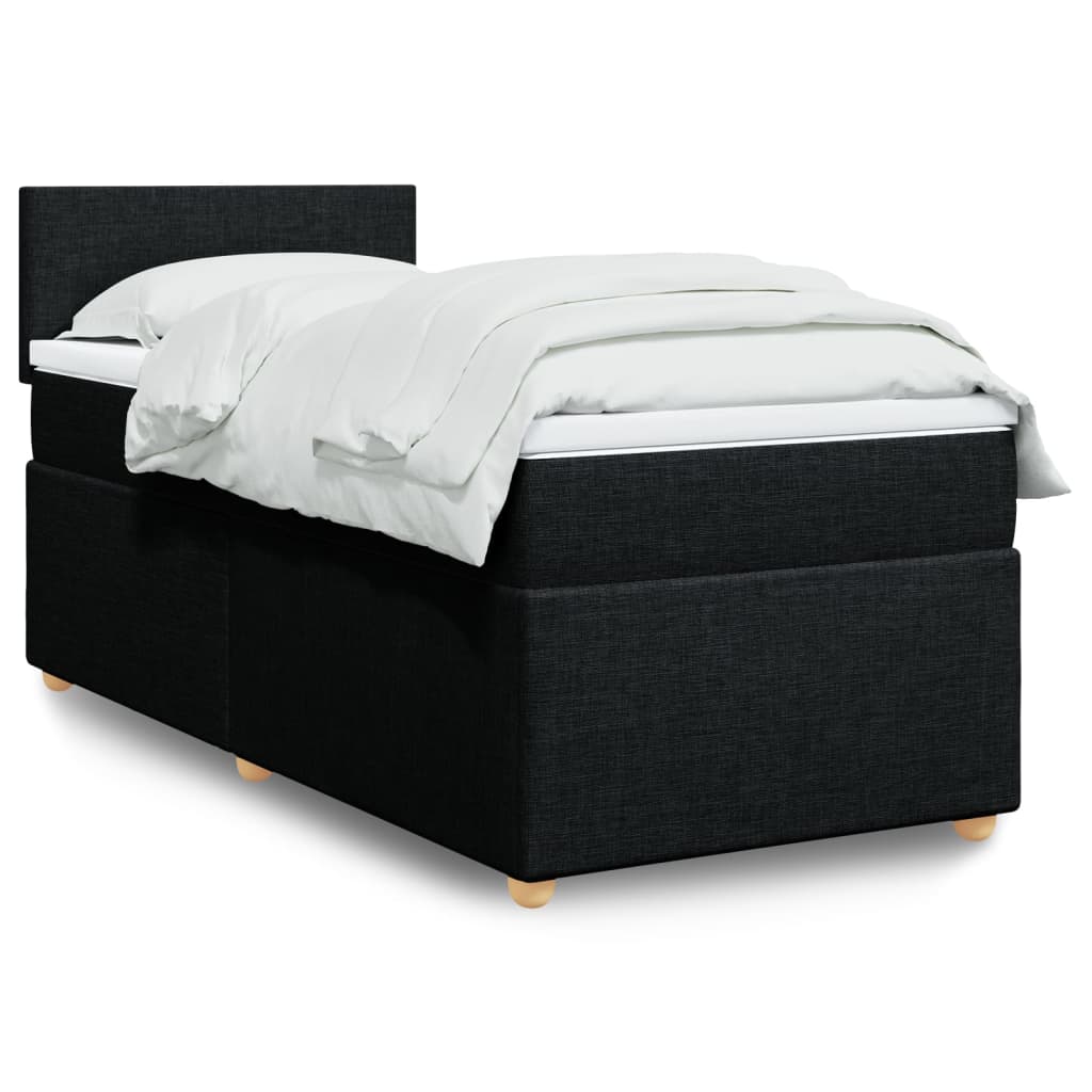 Boxspringbett Mit Matratze Stoff Schwarz