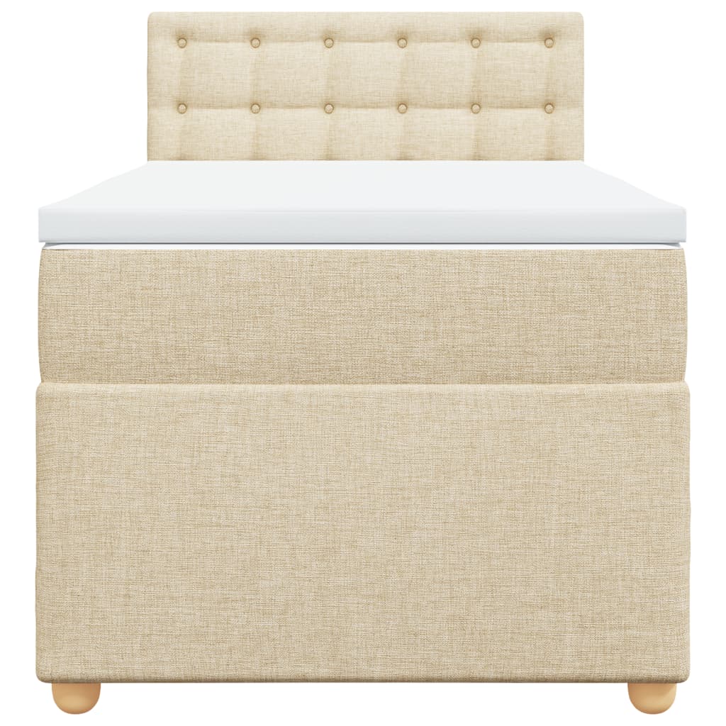 Boxspringbett Mit Matratze Stoff Creme
