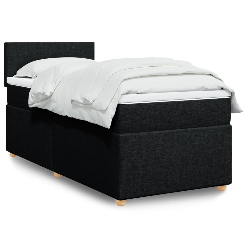 Boxspringbett Mit Matratze Stoff Schwarz