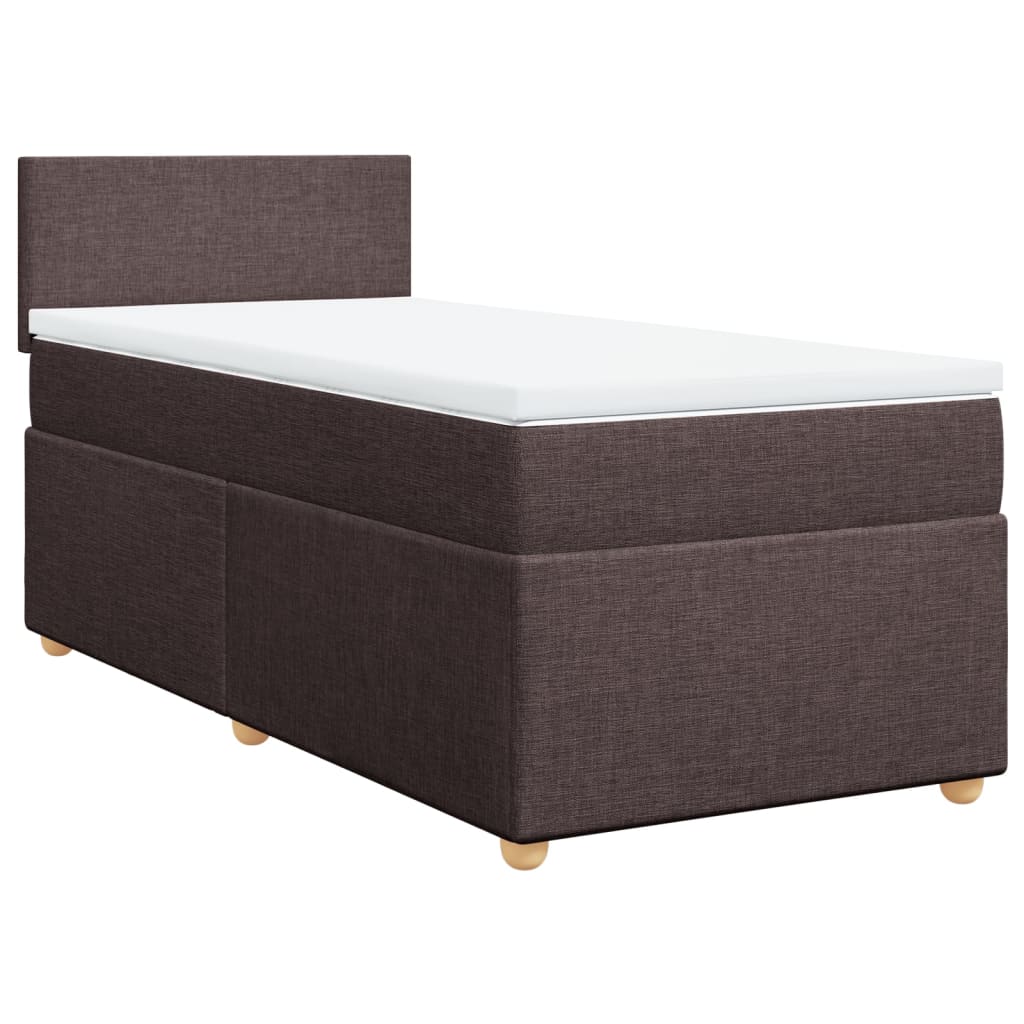 Boxspringbett Mit Matratze Stoff Dunkelbraun