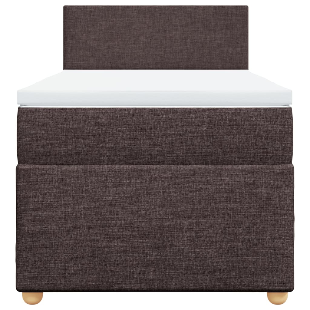 Boxspringbett Mit Matratze Stoff Dunkelbraun