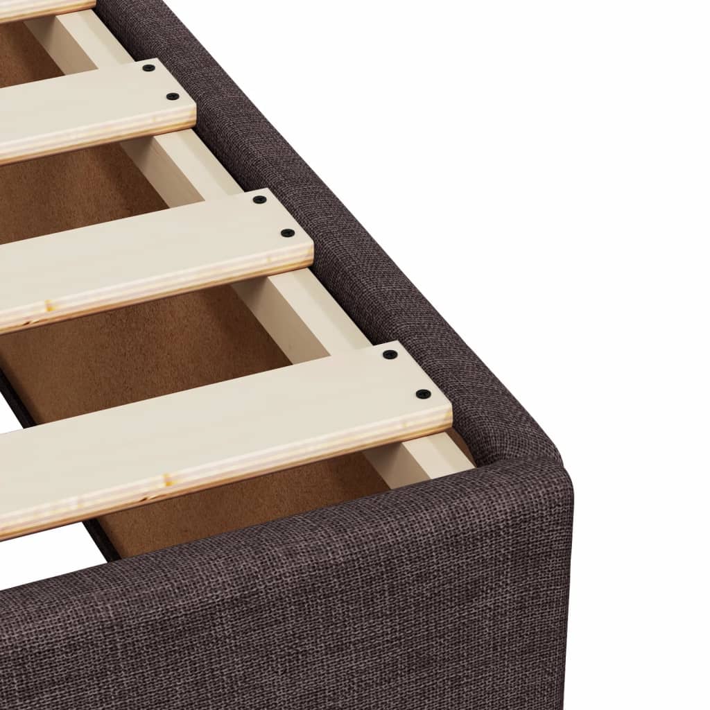 Boxspringbett Mit Matratze Stoff Dunkelbraun