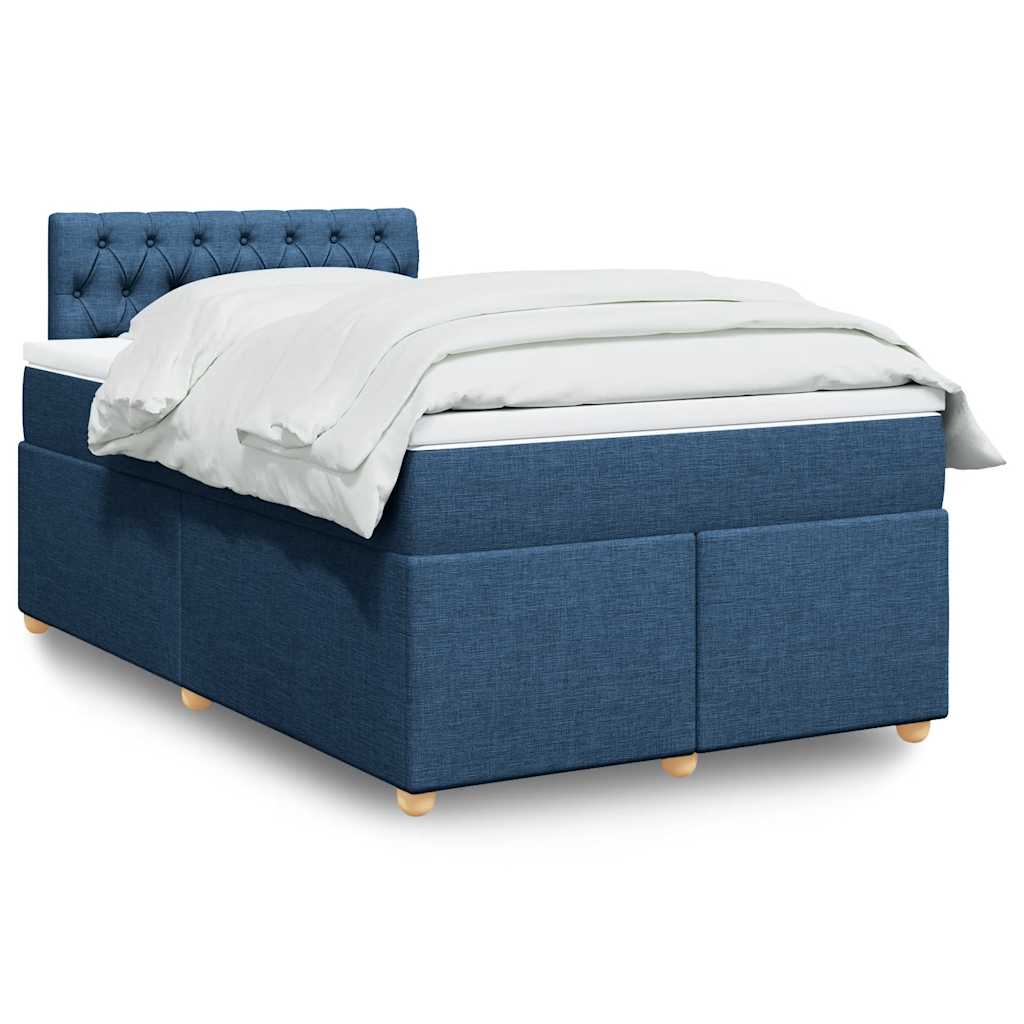 Boxspringbett Mit Matratze Stoff Blau