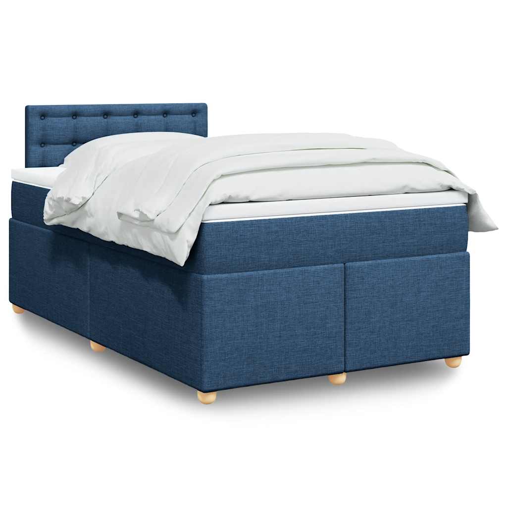 Boxspringbett Mit Matratze Stoff Blau