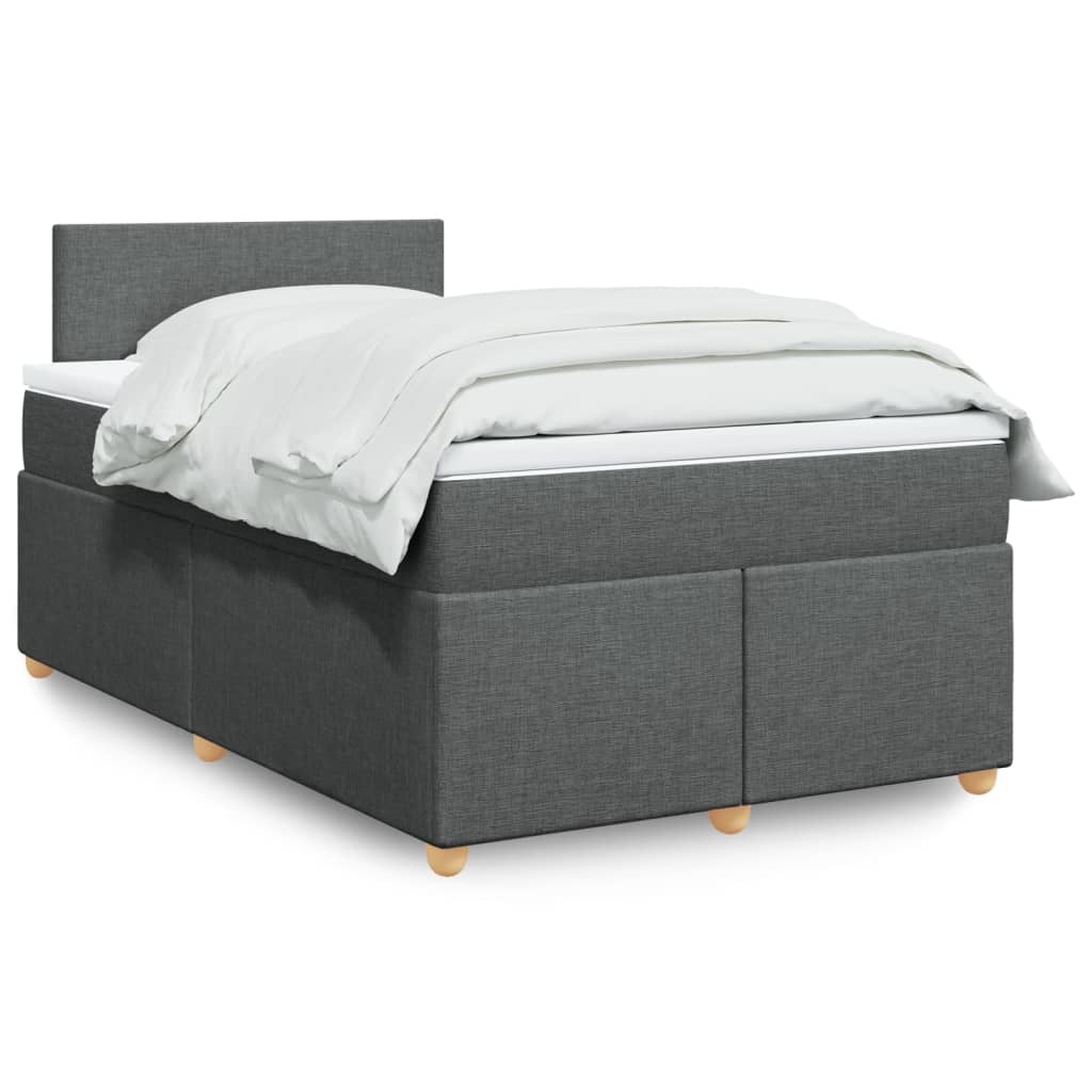 Boxspringbett Mit Matratze Stoff Dunkelgrau