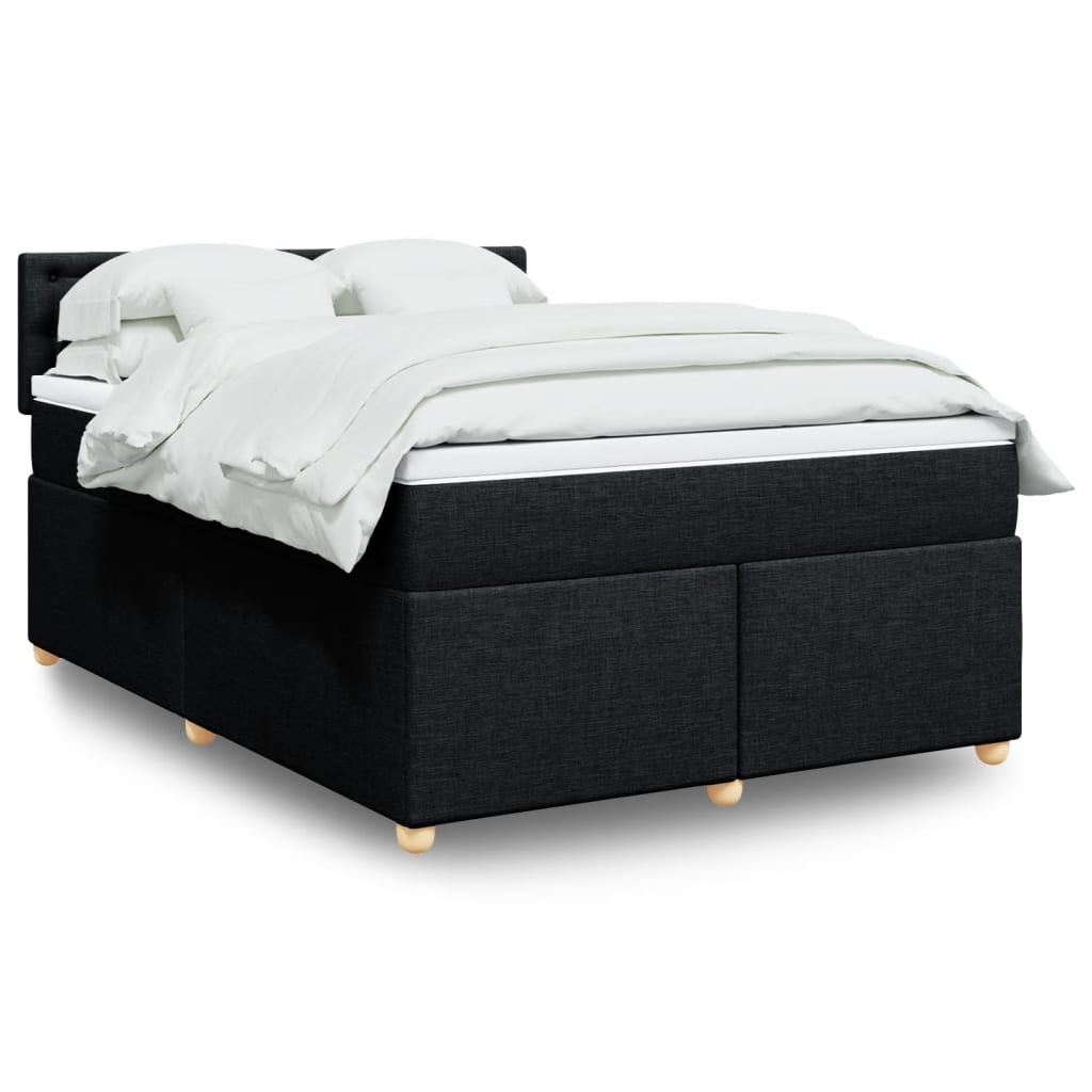 Boxspringbett Mit Matratze Stoff Schwarz