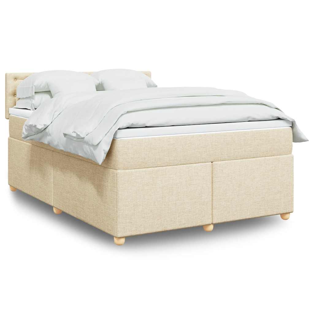 Boxspringbett Mit Matratze Stoff Creme
