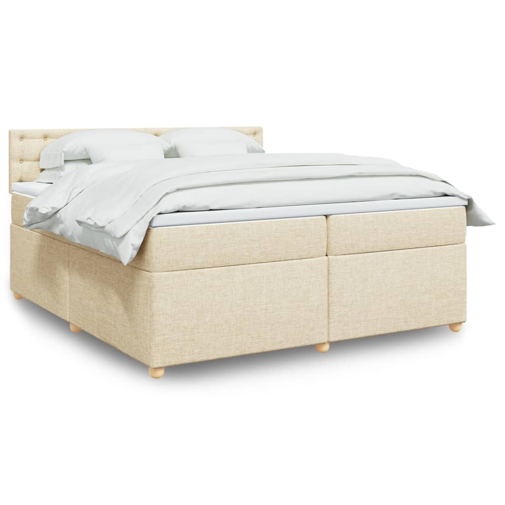 Boxspringbett Mit Matratze Stoff Creme