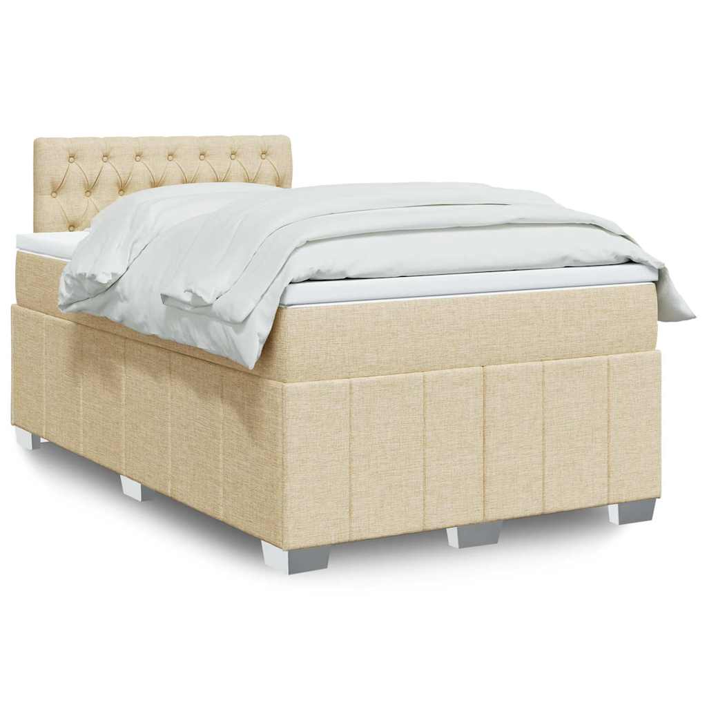 Boxspringbett Mit Matratze Stoff Creme