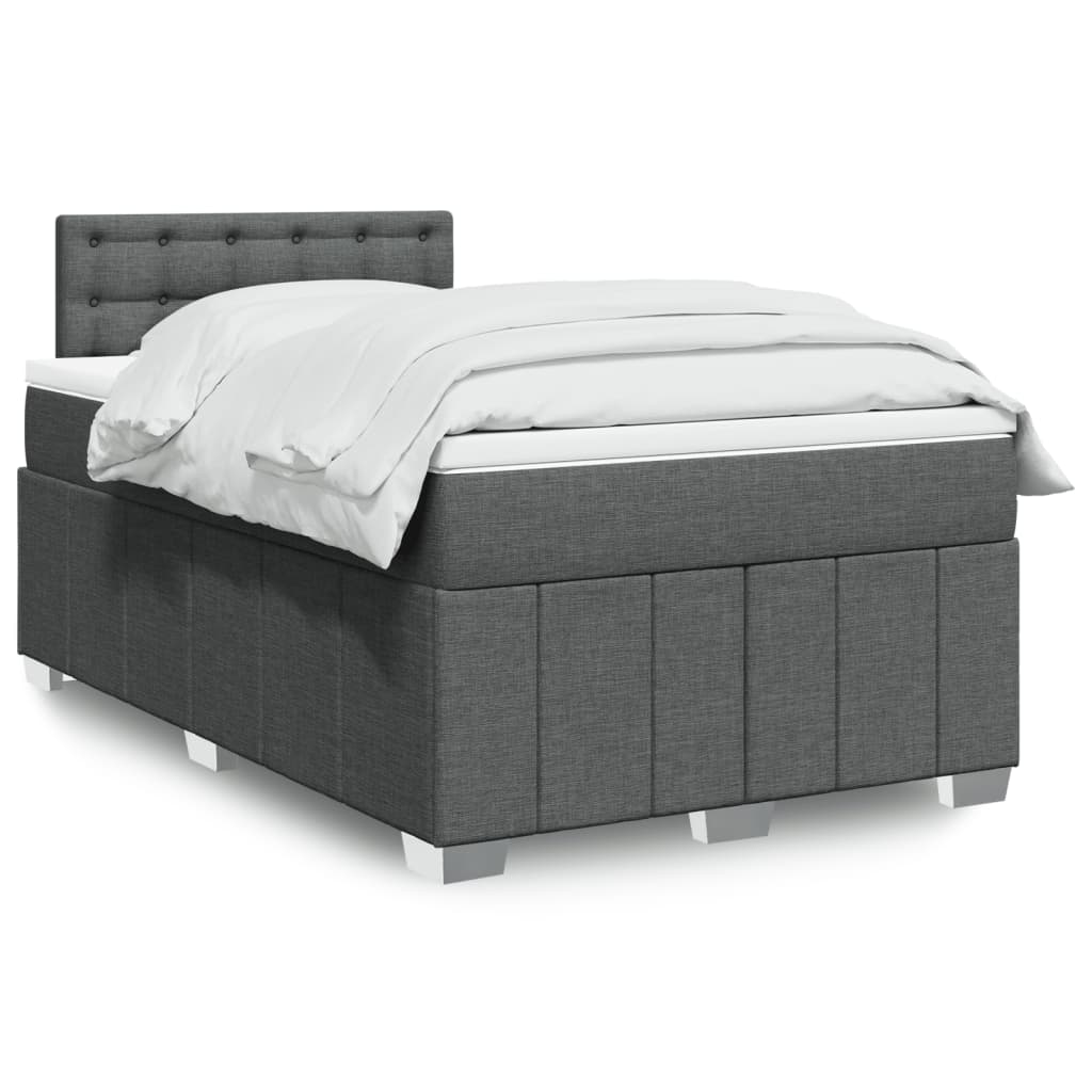 Boxspringbett Mit Matratze Stoff Dunkelgrau