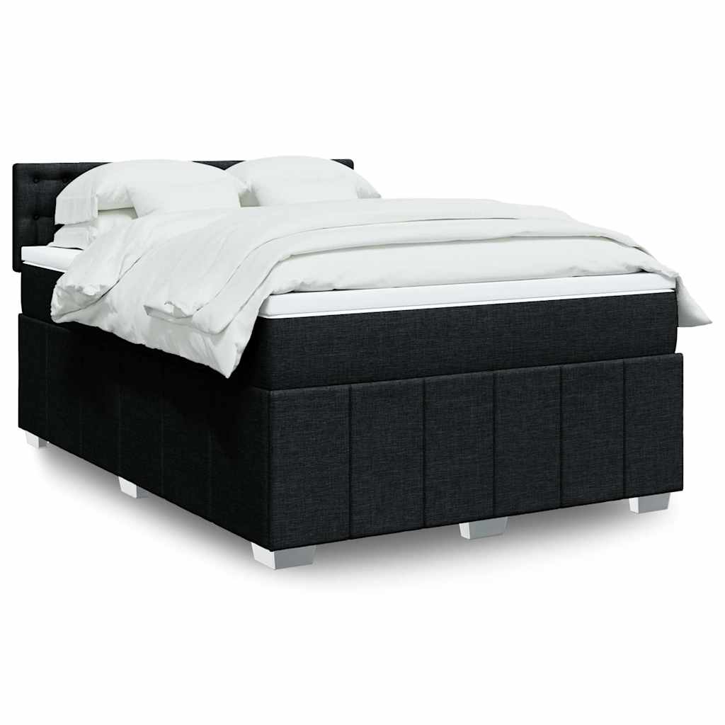 Boxspringbett Mit Matratze Stoff Schwarz