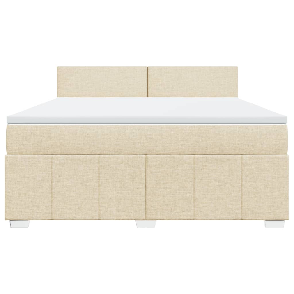 Boxspringbett Mit Matratze Stoff Creme