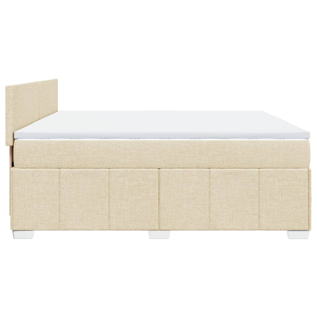 Boxspringbett Mit Matratze Stoff Creme