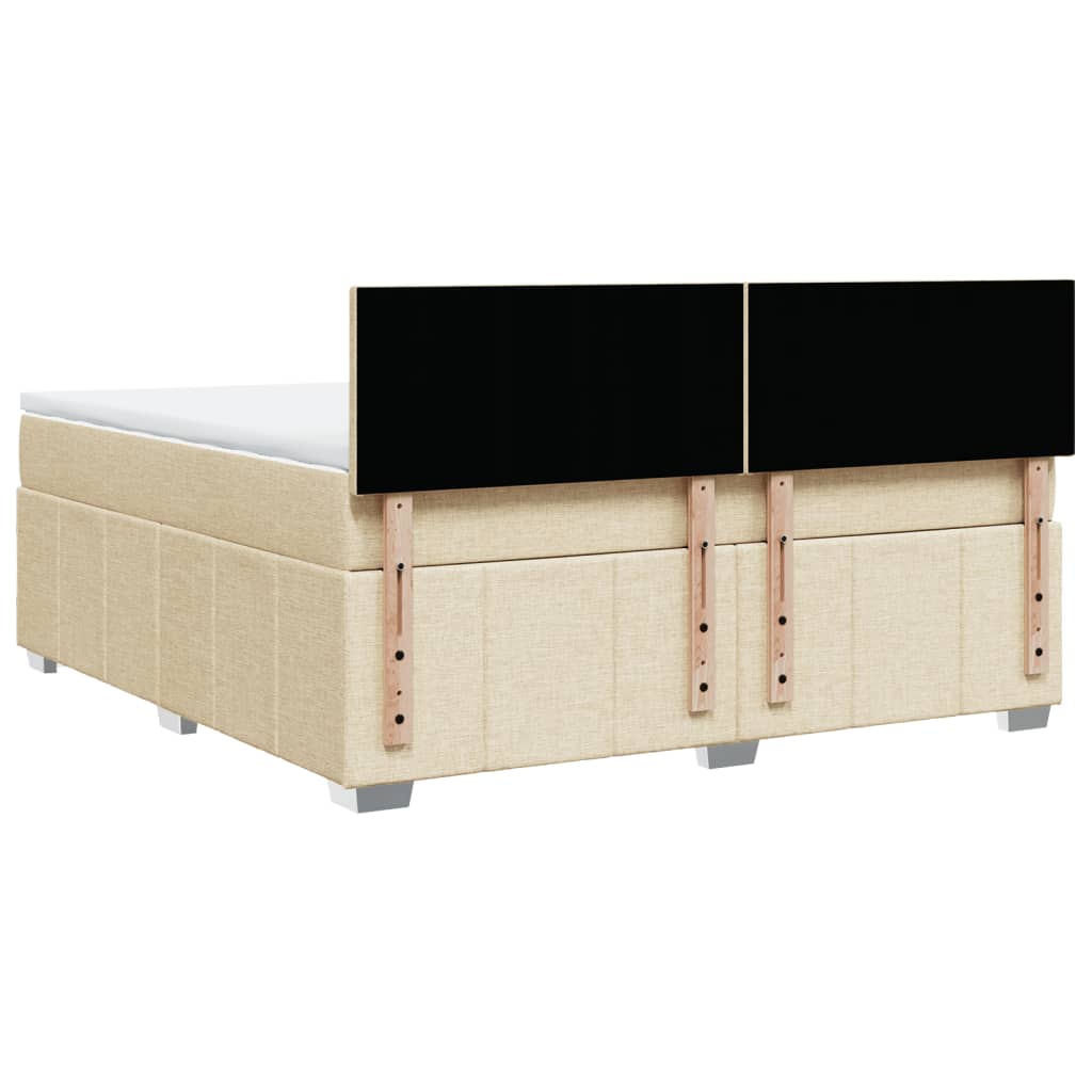 Boxspringbett Mit Matratze Stoff Creme