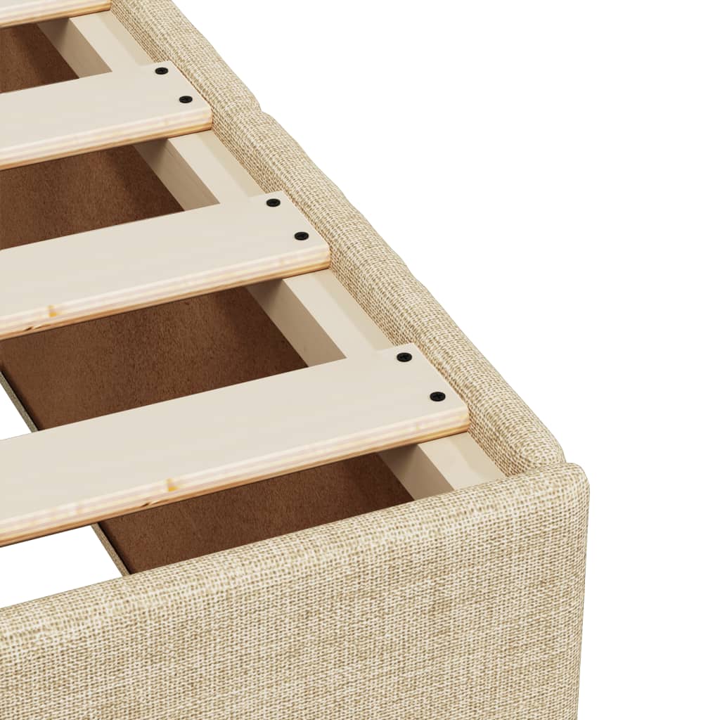Boxspringbett Mit Matratze Stoff Creme
